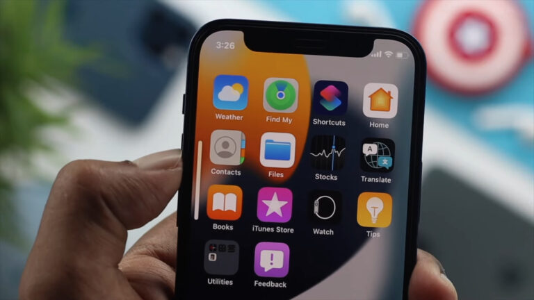 Close-up of an iPhone screen displaying various apps, including Weather, Find My, Shortcuts, and Translate